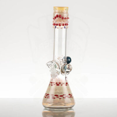 MIO - Large Coil Pot Beaker With Marbles - Red Pink