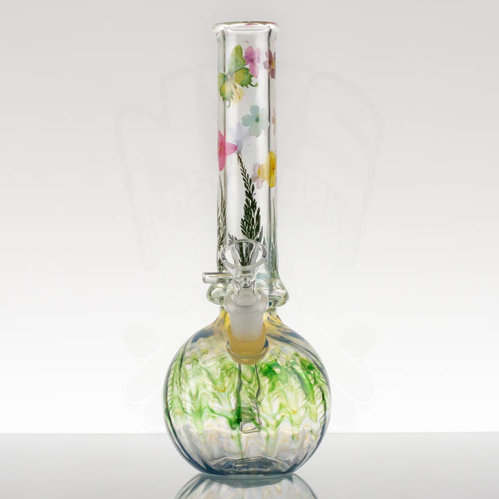 OMG – 10in Flower Round Bottom – Green Blue