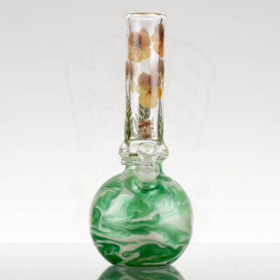 OMG - 11in Fixed Flower Round Bottom - Green White