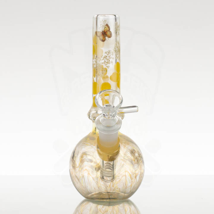 OMG – 7in Flower Round Bottom – Yellow Butterfly